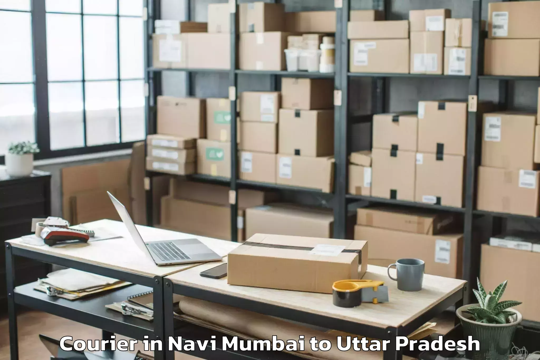 Book Navi Mumbai to Hata Courier Online